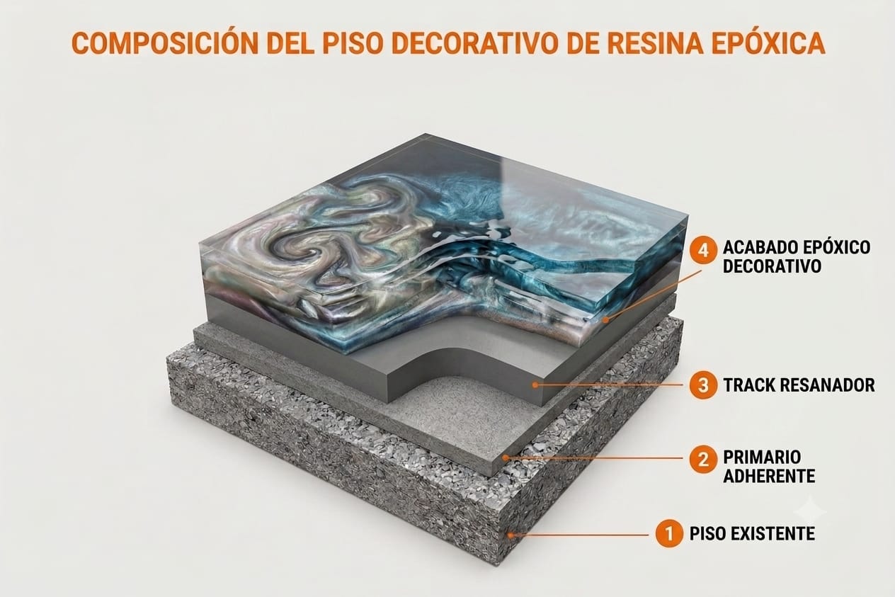 Piso decorativo instalado